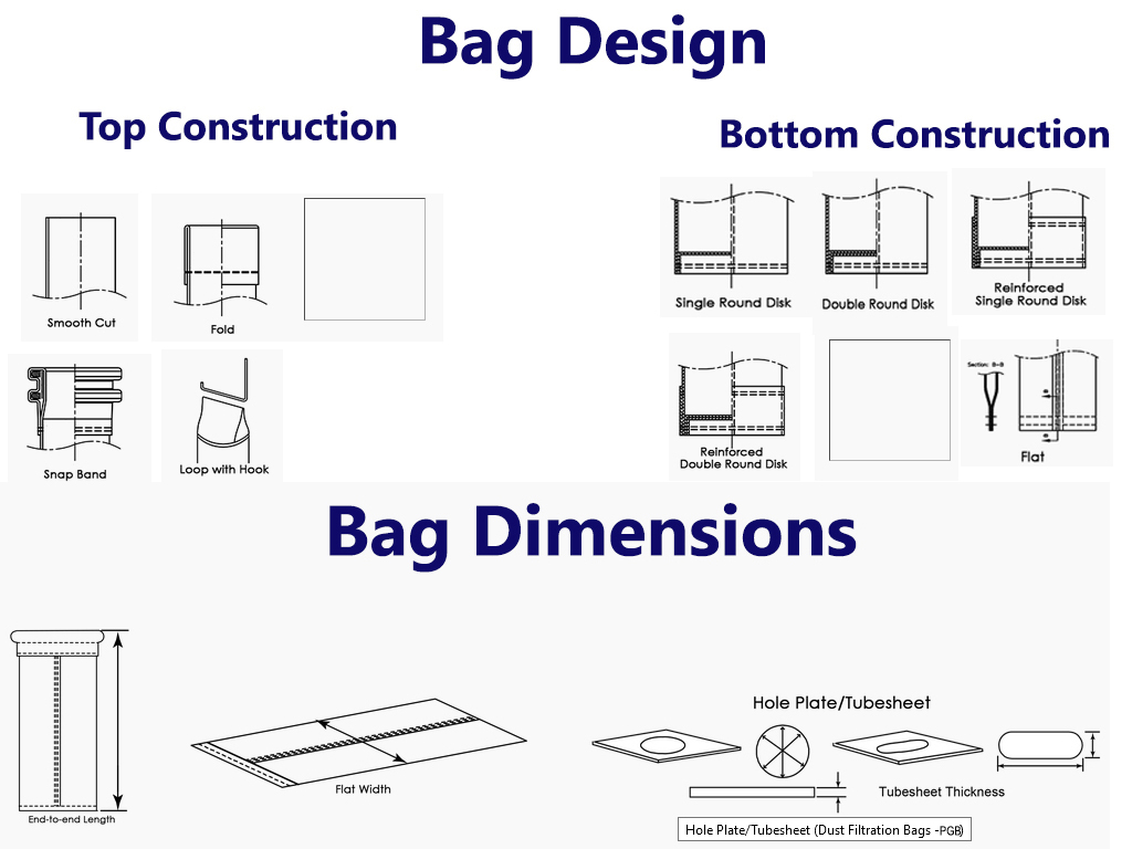 Fiber Glass Woven Filter Bag with PTFE Finish